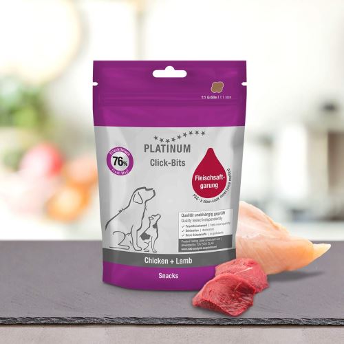 Platinum Natural Click-Bits Chicken + Lamb - Kuře + Jehně kousíčky 150g